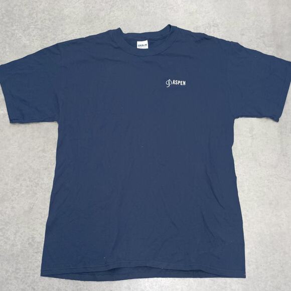 Aspen Ski Resort - Employee Uniform - Mens Navy Blue - Gildan Large (L) T-Shirt - Picture 1 of 4